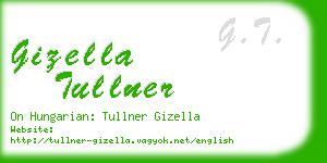 gizella tullner business card